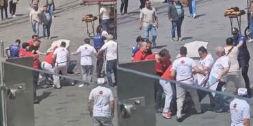 Yer Taksim: Esnafa kazmayla saldıran şahıslar dayak yedi