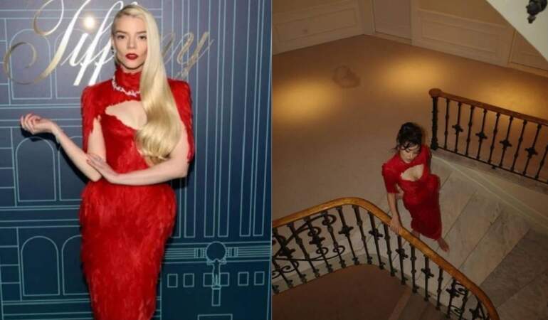 Hande Erçel’in kırmızı elbiseli pozu 1 milyon beğeni aldı! Anya Taylor-Joy’la pişti detayı dikkat çekti