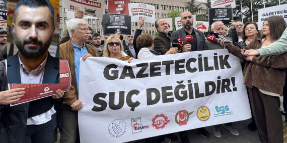 Ankara Adliyesi önünde Alican Uludağ’a destek çağrısı: “Gazetecilik suç değildir”