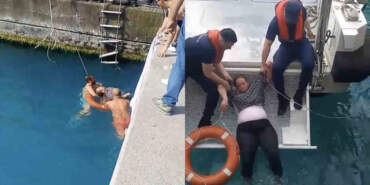 Sarıyer’de can pazarı! Denize düşen kadını vatandaşlar kurtardı