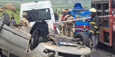 Elazığ’da feci kaza! Takla atan otomobilde sürücü hayatını kaybetti