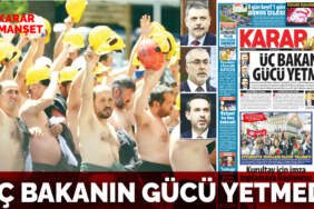 Üç bakanın gücü yetmedi