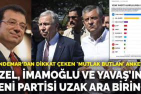 Gündemar’dan dikkat çeken ‘mutlak butlan’ anketi: Özel, İmamoğlu ve Yavaş’ın yeni partisi uzak ara birinci