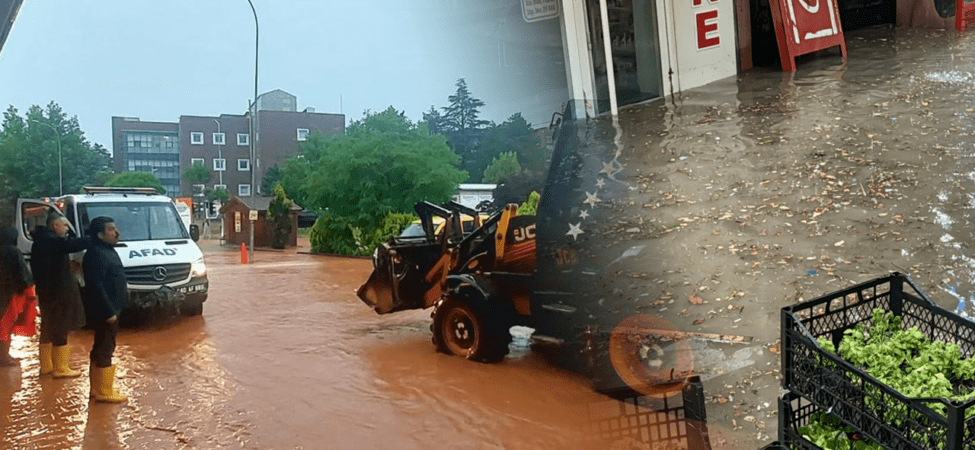 Kırşehir’de Sel Alarmı: Cadde ve İş Yerlerini Su Bastı