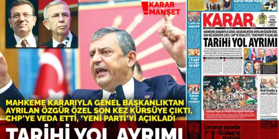 Mahkeme kararıyla genel başkanlıktan ayrılan Özgür Özel son kez kürsüye çıktı, CHP’ye veda etti: Tarihi yol ayrımı