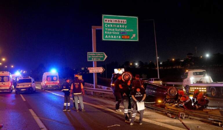 TEM Otoyolu’nda trafik kazası: 1 ölü, 2 yaralı