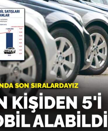 Yeni araç satışında son sıralardayız: Her bin kişiden 5’i otomobil alabildi