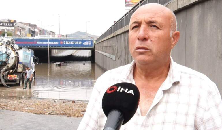 Ankara’da aracını sel sularına kaptıran adam gözyaşlarına hakim olmadı: “Arabam artık kullanılamaz halde, hala borcunu ödüyorum”