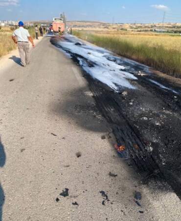 Sincan’da Seyir Halindeki Tır Yangın Çıkardı