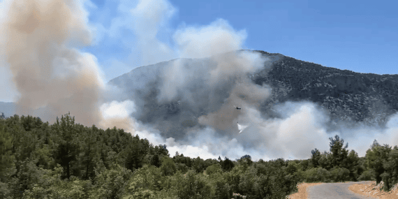 Antalya’da Korkutan Yangın! 9 Helikopter ve 3 Uçak Havalandı