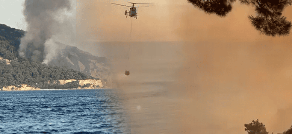 Büyükada’da Plajdan Ormana Sıçrayan Yangın Söndürüldü