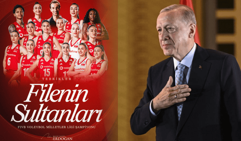 Cumhurbaşkanı Erdoğan’dan Filenin Sultanlarına Tebrik Mesajı