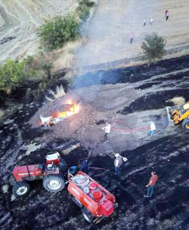 Güdül’de Park Halindeki Otomobilde Yangın