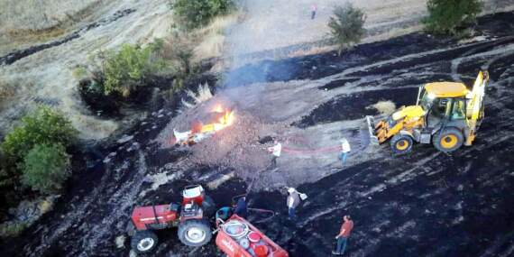 Güdül’de Park Halindeki Otomobilde Yangın