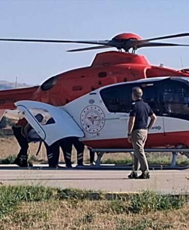 Kalp Krizi Geçiren Hasta Hava Ambulansıyla Sevk Edildi