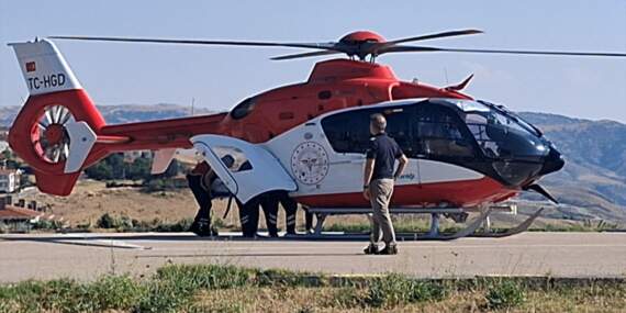 Kalp Krizi Geçiren Hasta Hava Ambulansıyla Sevk Edildi