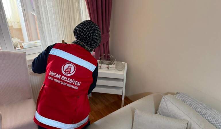 Sincan Belediyesinden Evde Temizlik Desteği