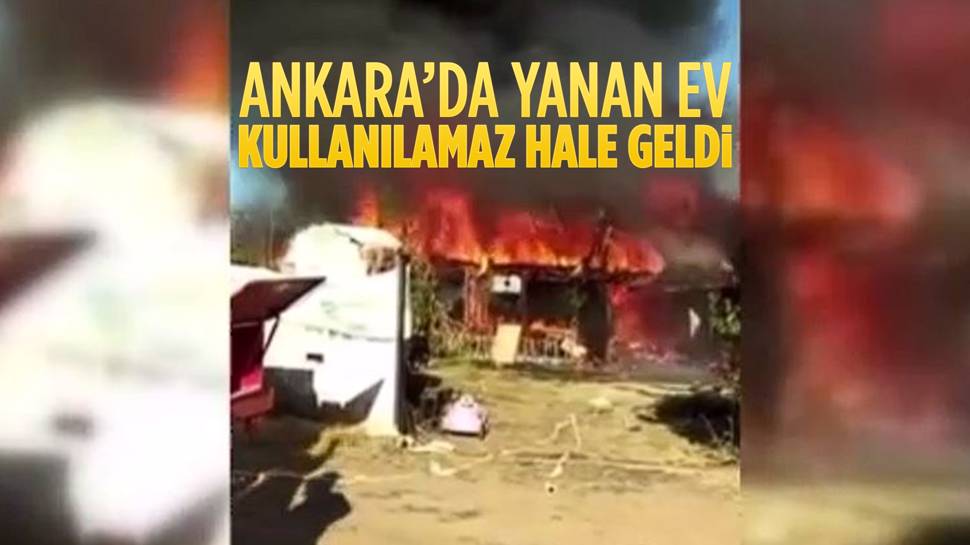 Ankara Bala’daki Yangında Ev Kullanılamaz Hale Geldi