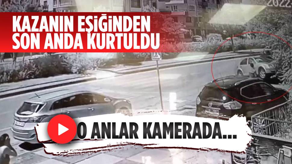 Ankara’da Bir Otomobil Park Halindeki Araca Çarptı! Bir Kişi Faciadan Kıl Payı Kurtuldu!