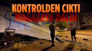 Ankara’da Direksiyon Hâkimiyetini Kaybeden Sürücü Mağazaya Daldı