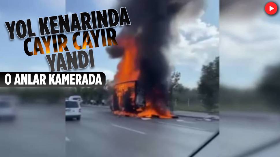 Ankara’da Seyir Halindeki Tır Alev Alev Yandı