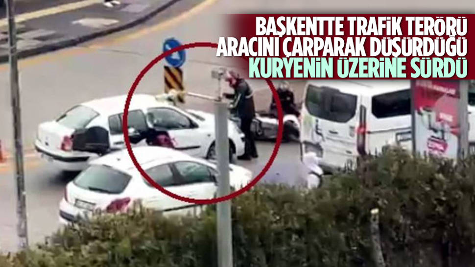 Ankara’da Sürücü Aracını Çarparak Düşürdüğü Kuryenin Üzerine Sürdü