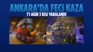 Ankara’da Ticari Taksi Ile Otomobil Kafa Kafaya Çarpıştı, 1’I Ağır 3 Kişi Yaralandı