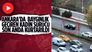Ankara’da Trafikte Baygınlık Geçiren Kadın Sürücünün Yardımına Diğer Sürücüler Koştu