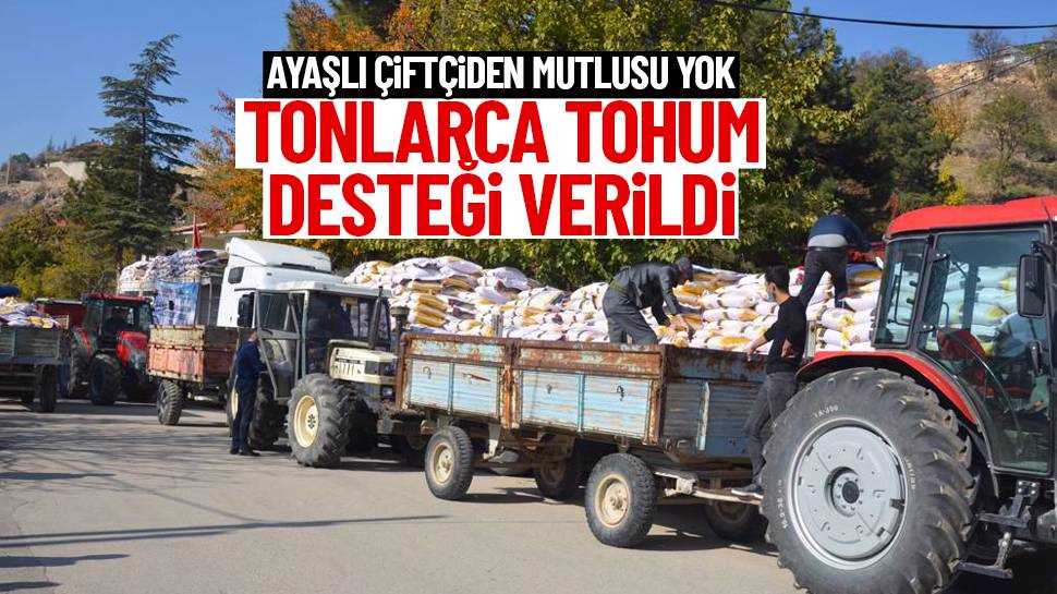 Ayaşlı Çiftçilere Tonlarca Arpa Desteği Verildi