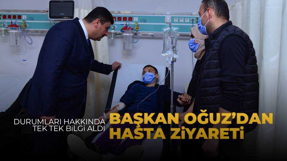 Başkan Oğuz’dan Bayramda Hasta Vatandaşlara Moral Ziyareti