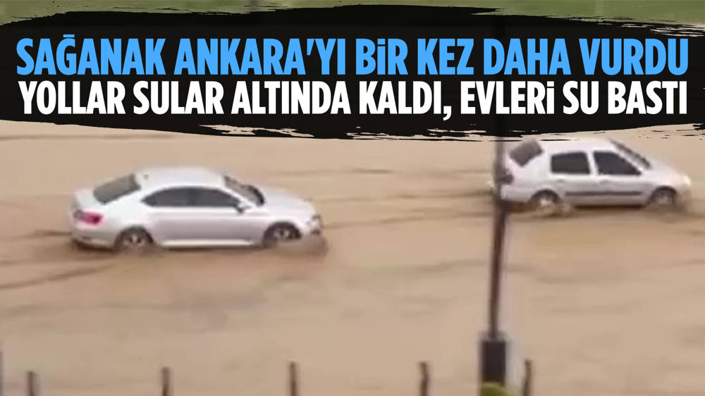 Elmadağ’ı Sağanak Vurdu