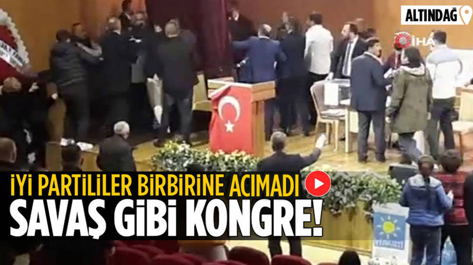 İyi̇ Parti Altındağ İlçe Başkanlığı Kongresi’nde Kavga