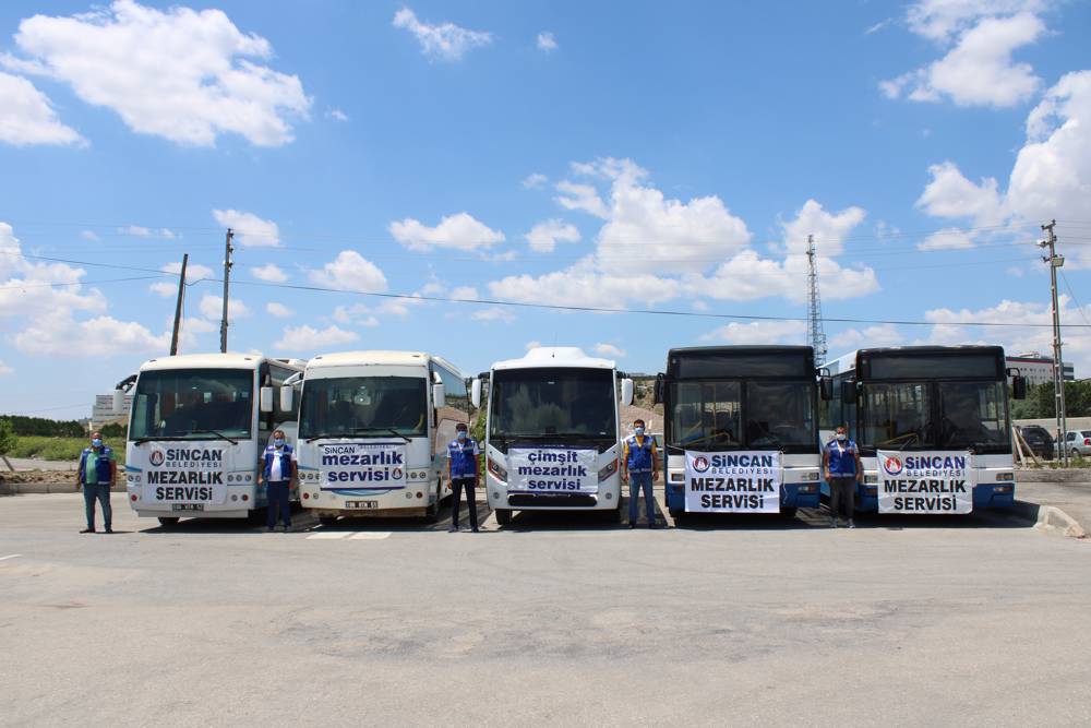 Sincan Belediyesinden Mezarlığa Servis Hizmeti