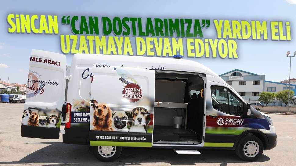 Sincan’da ‘Hayvan Ambulans’ı Can Dostlarımız Için Gaza Bastı