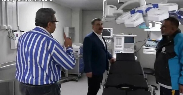 Fahrettin Koca Hatay Sahra Hastanesi’ni inceledi