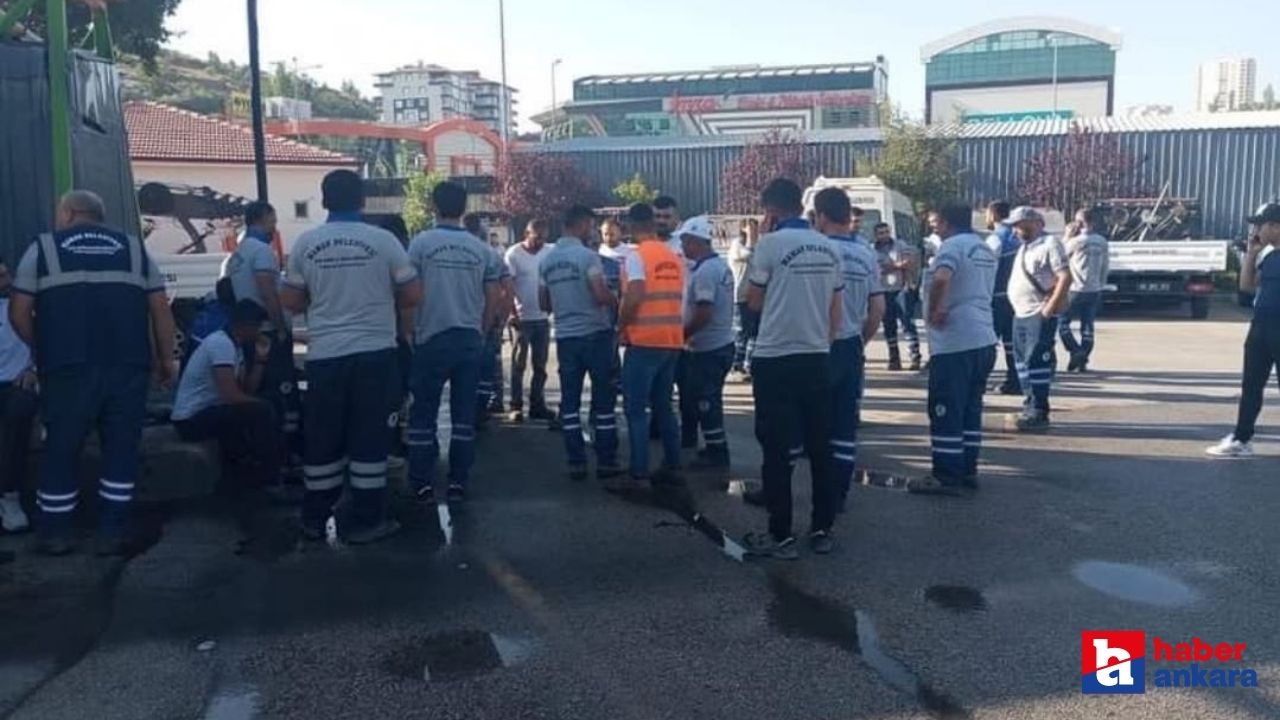 Ankara Mamak Belediyesi çalışanları maaşlar ve sendikal haklardan dolayı grev yaptı!