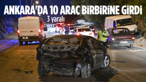 Ankara’da Zincirleme Kaza! 10 Araç Birbirine Girdi, Yaralılar Var…