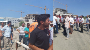 Devlet hastanesi inşaatında çalışan işçiler iş bıraktı: Maaş alamıyoruz
