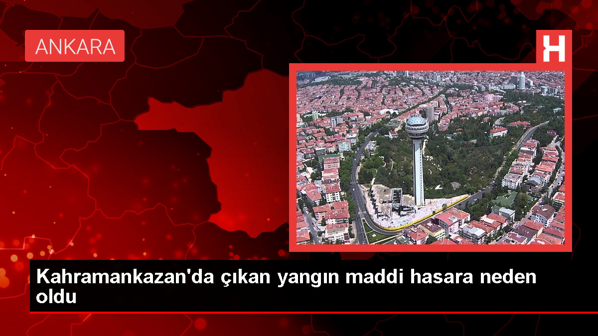 Ankara’nın Kahramankazan ilçesinde çıkan yangında ev ve meyve bahçesi zarar gördü