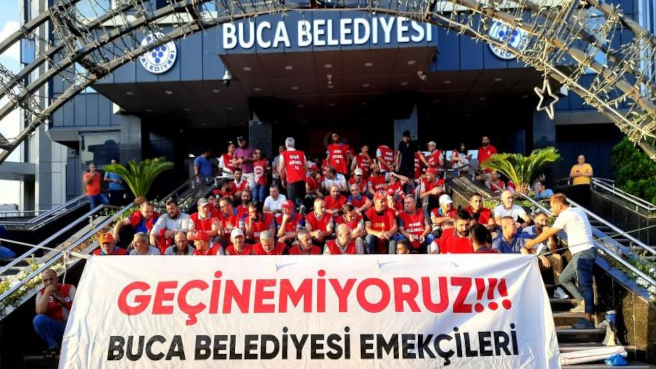 Buca Belediyesi işçileri ek zam talebiyle iş bıraktı