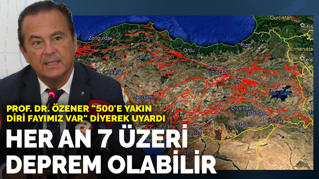 Prof. Dr. Haluk Özener “500’e yakın diri fayımız var” diyerek uyardı: Her an 7 üzeri deprem olabilir