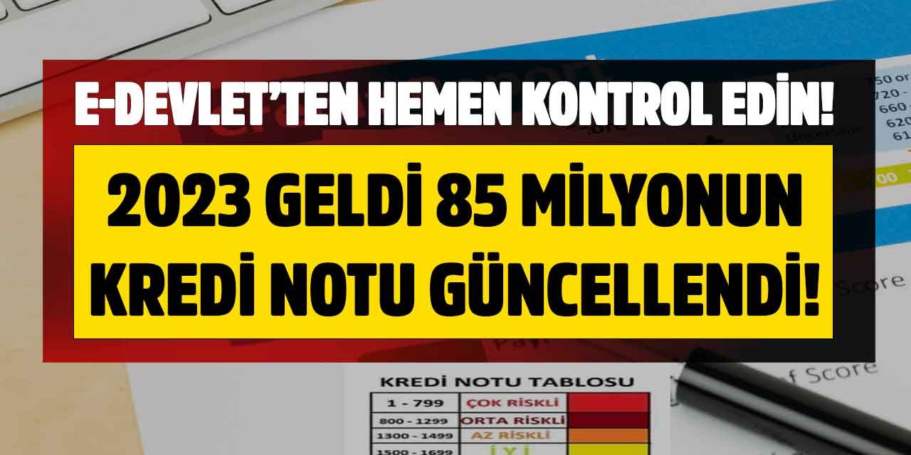 2023 Temmuz ayı verileri geldi 90 milyonun kredi notu güncellendi! E-devletten hemen kontrol edin