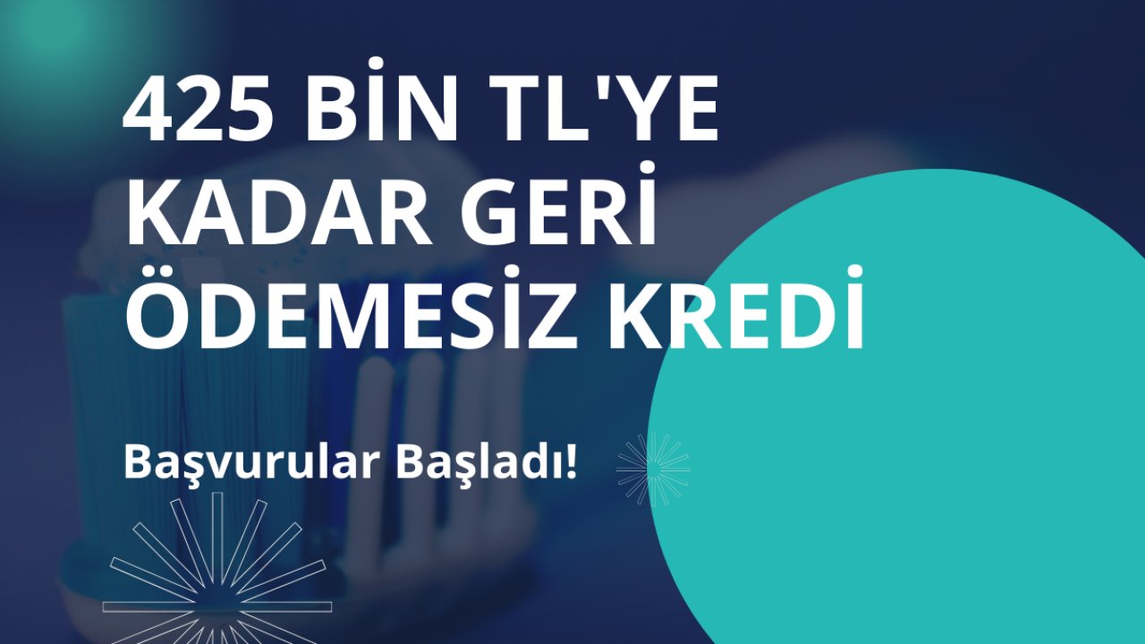 425 Bin TL’ye Kadar Geri Ödemesiz Kredi İçin Başvurular Başladı!