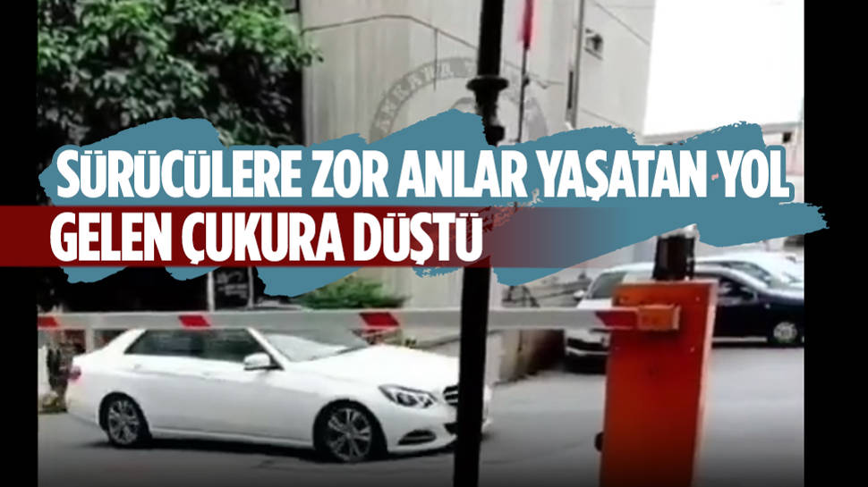 Ankara’da Sürücülere Zor Anlar Yaşatan Yol