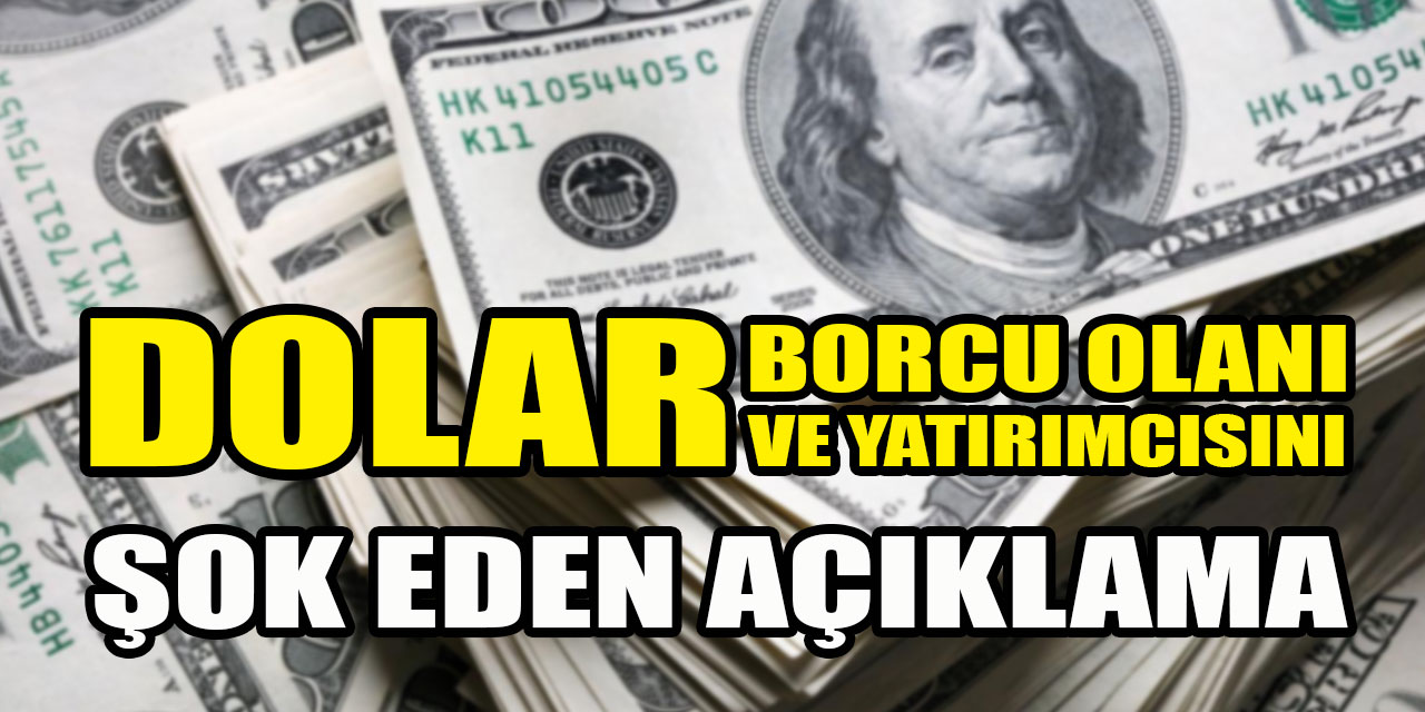 Dolar borcu olan ve dolar yatırımcısını şok eden açıklama geldi