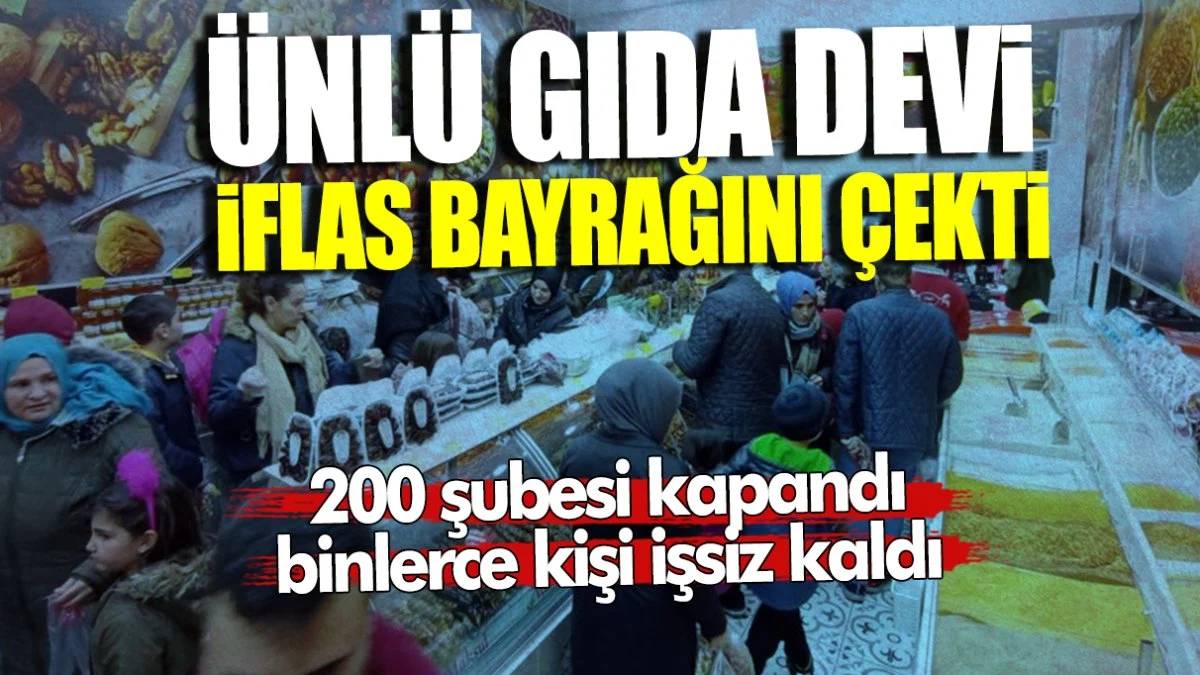 Türkiye’nin gıda devi iflas bayrağını çekti! 200 şubesi apar topar kapatıldı: Yüzlerce çalışan işinden oldu