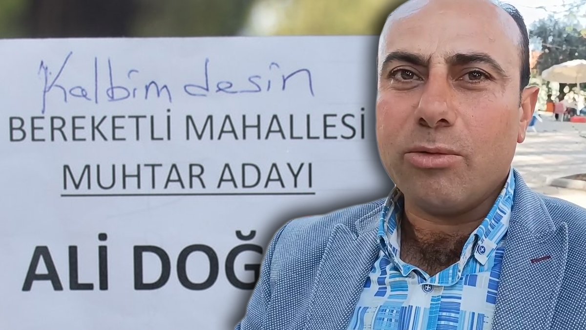 Pusuladaki ‘kalbimdesin’ yazısı sayesinde muhtar oldu