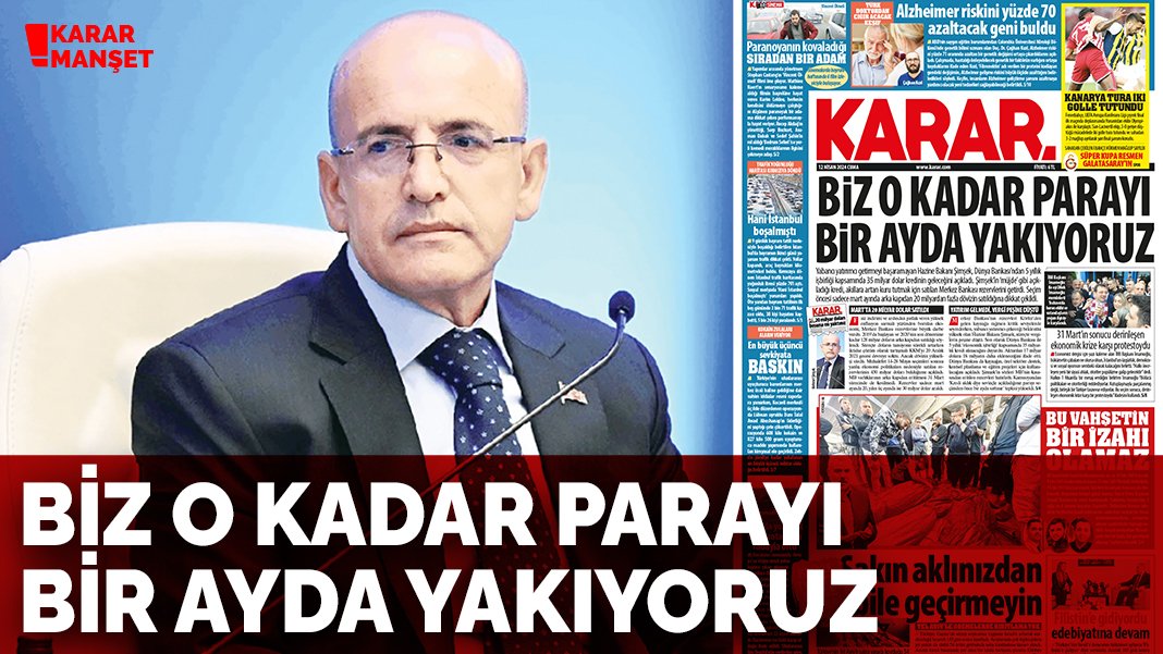 Biz o kadar parayı bir ayda yakıyoruz