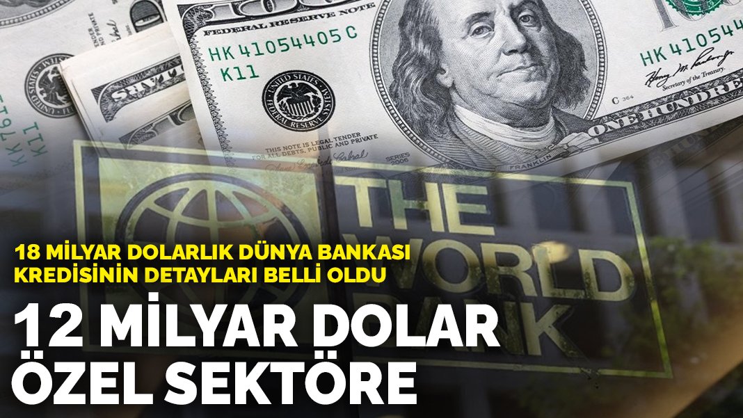 18 milyar dolarlık Dünya Bankası kredisinin detayları belli oldu: 12 milyar dolar özel sektöre