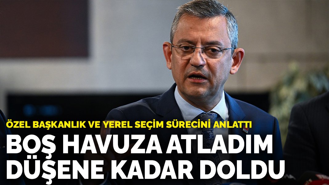 Özel başkanlık ve yerel seçim sürecini anlattı: Boş havuza atladım düşene kadar doldu